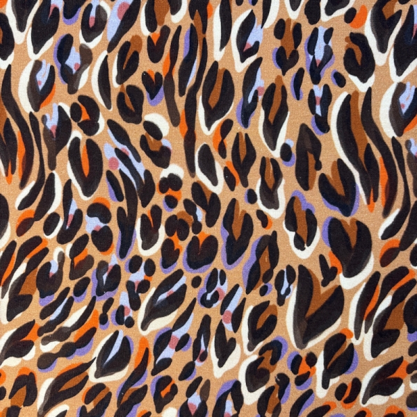 French Terry Animalskin cinnamon